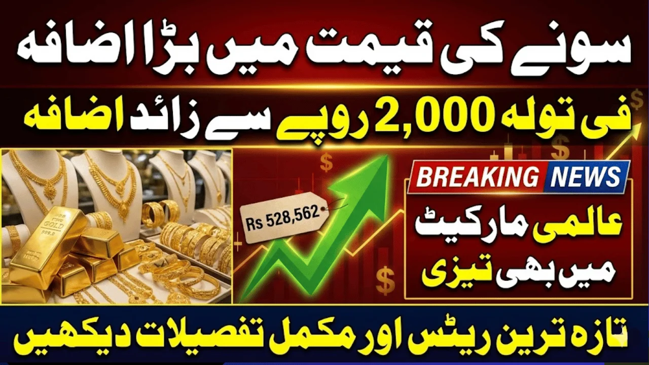 Gold Prices Increase by Over Rs2,000 Per Tola in Pakistan Amid Global Market Surge