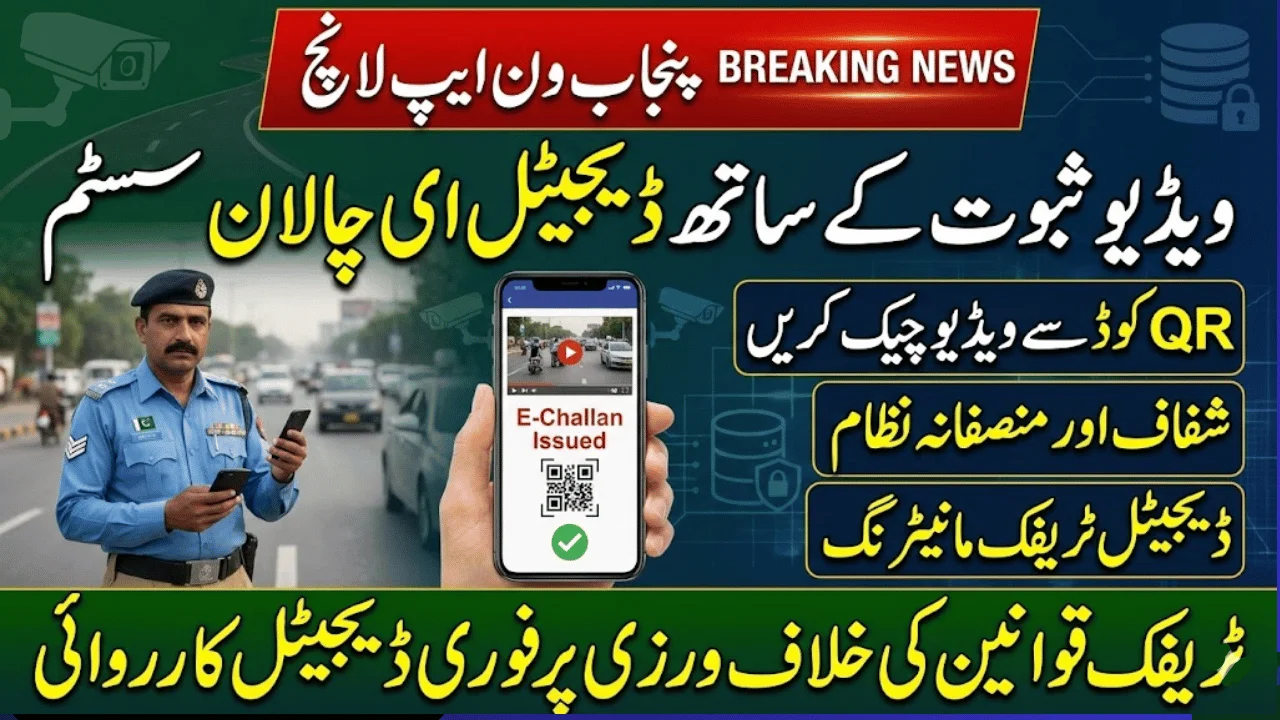Punjab Launches ‘One App’ for Digital Traffic E-Challans with Video Evidence System